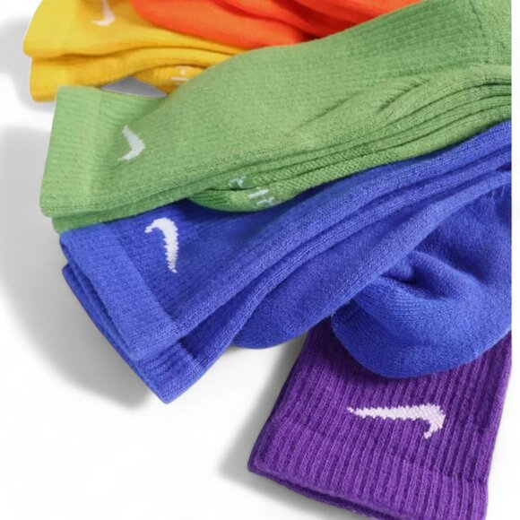 Nike Everyday Plus Cushioned Crew Training Socks L 6-PACK Multi Color SX6897-903 - Picture 4 of 11